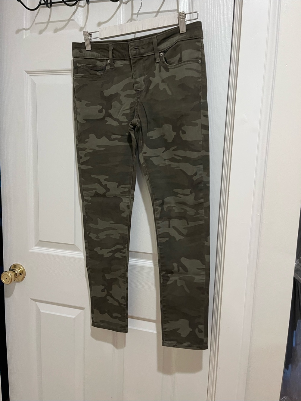 Levi's Olive Camo Skinny Jeans for Women